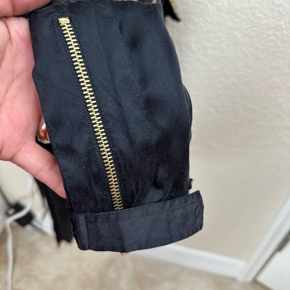 Ginebra Prive black‎ silk w gold metal embroidered accents, cinch waist jumpsuit - Picture 6 of 16